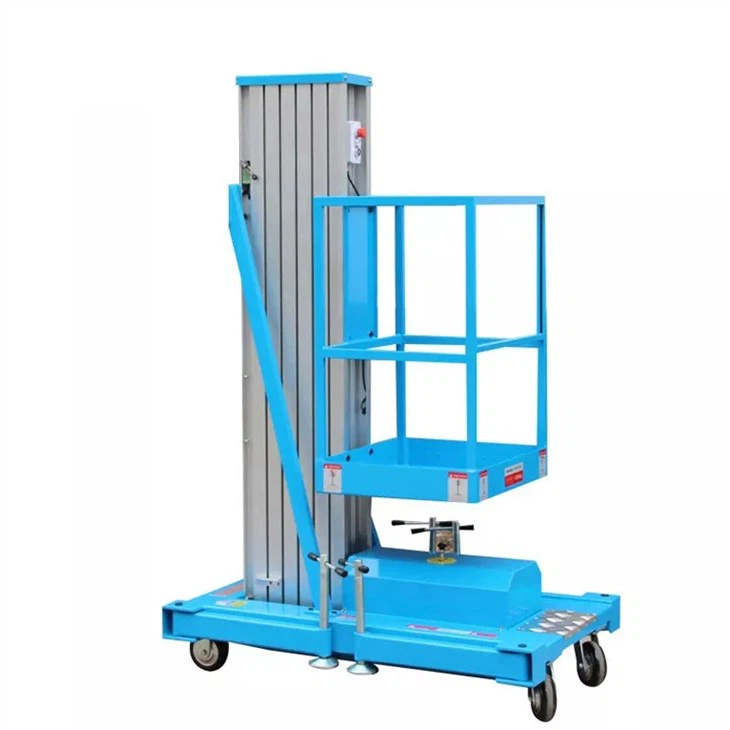 Single Mast Aluminum Alloy Lift Platform